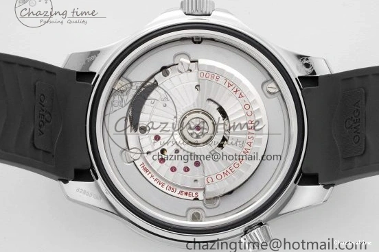 0314 Seamaster Diver 300M ZF 1:1 Best Edition Black Ceramic Black Dial on Black Rubber Strap A EasyMatch 7821